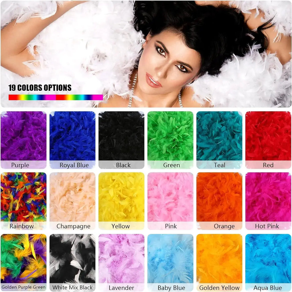 THARAHT Hot Pink 40g 2Yard Chandelle Feather - Costume Decoration Feathers Boa