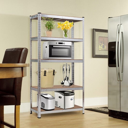72 Inch Storage Shelf Steel Metal 5 Levels Adjustable Shelves