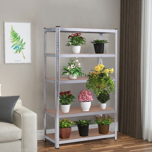 72 Inch Storage Shelf Steel Metal 5 Levels Adjustable Shelves
