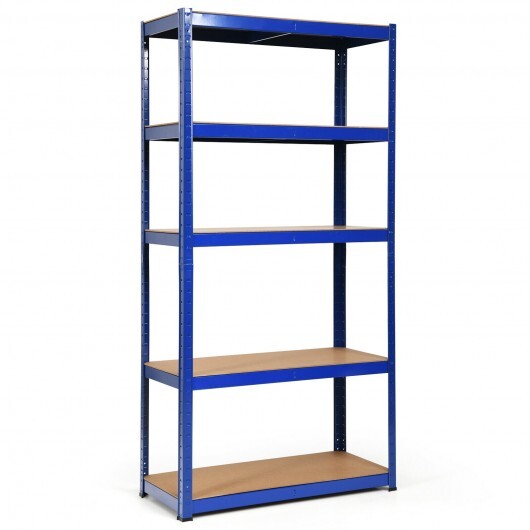 72 Inch Storage Shelf Steel Metal 5 Levels Adjustable Shelves
