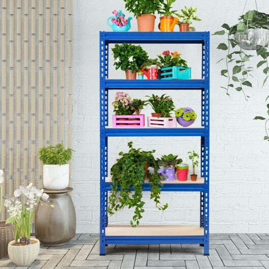 5-Tier Steel Shelving Unit Storage Shelves Heavy Duty Storage Rack-Silver