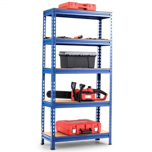 5-Tier Steel Shelving Unit Storage Shelves Heavy Duty Storage Rack-Silver