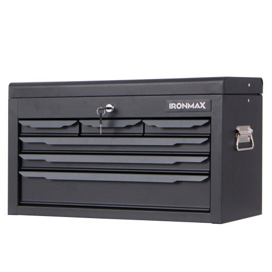 24 Inch Tool Chest Case with 6 Drawers and Top Storage for Garage Repair Shop & Warehouse-Red