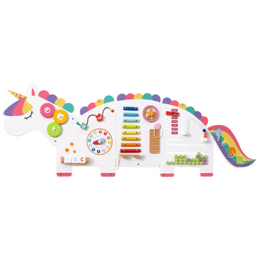 11-in-1 Dinosaur Activity Wall Busy Board Panels for Toddlers Education and Early Development-Green