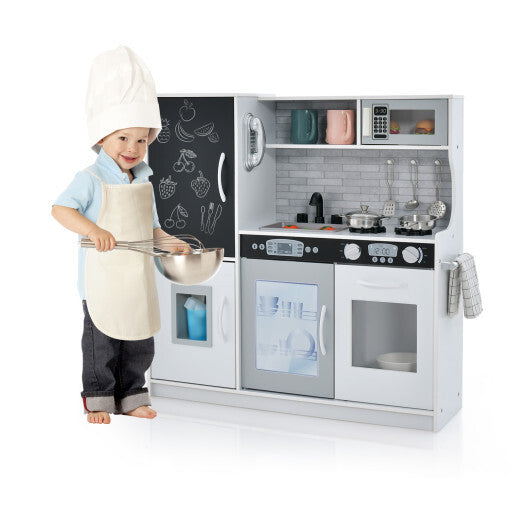 Toddler Pretend Play Kitchen for Boys and Girls 3-6 Years Old-Pink