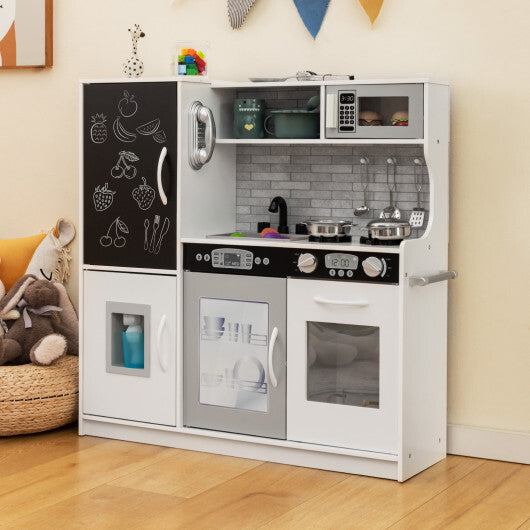 Toddler Pretend Play Kitchen for Boys and Girls 3-6 Years Old-Pink