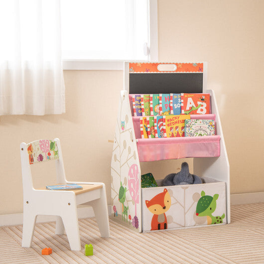 3 in 1 Kids Easel and Play Station Convertible with Chair and Storage Bins-Gray