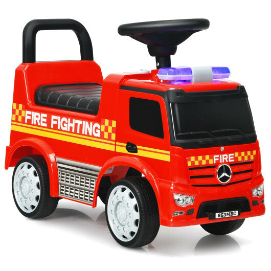 Mercedes Benz Kids Ride On Push Licensed Police Car-Blue