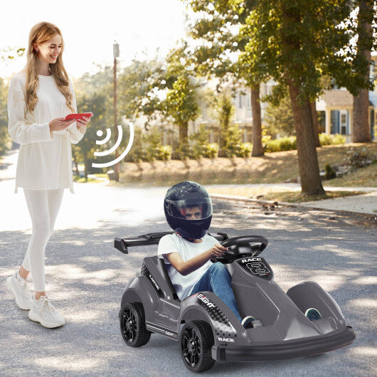 6V Kids Ride On Go Cart with Remote Control and Safety Belt-Pink