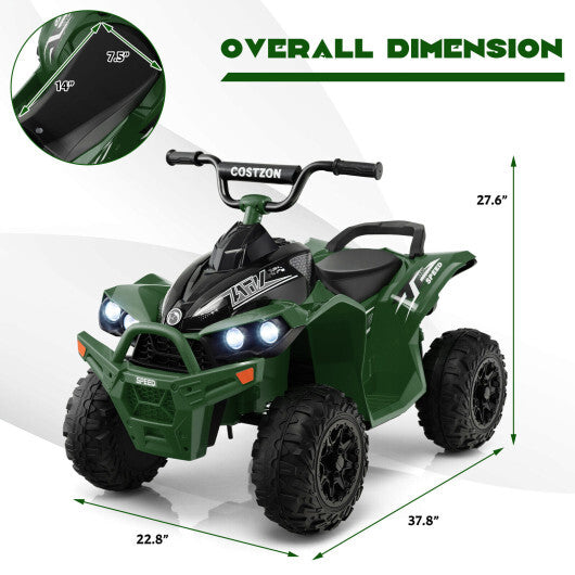 12V Kids Ride On ATV with High/Low Speed and Comfortable Seat-Pink