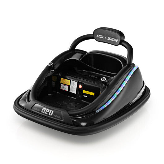 12V Kids Bumper Car Ride on Toy with Remote Control and 360 Degree Spin Rotation-Black