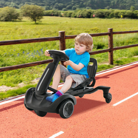 6V Kids Ride on Drift Car with 360? Spin and 2 Adjustable Heights-Black - Color: Black