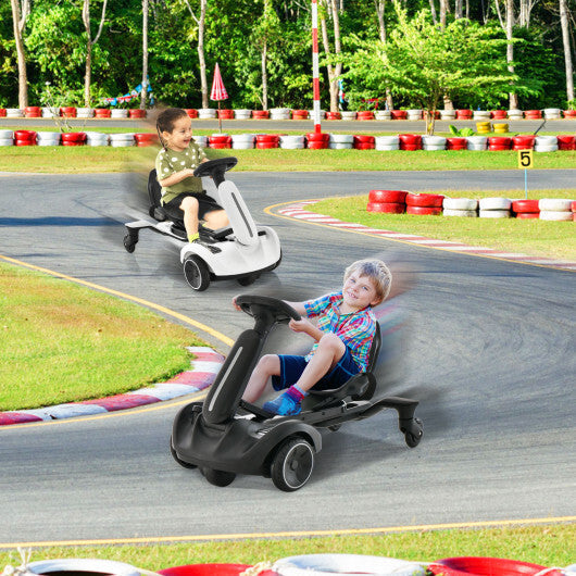 6V Kids Ride on Drift Car with 360? Spin and 2 Adjustable Heights-Black - Color: Black