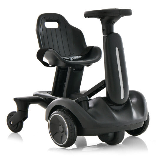 6V Kids Ride on Drift Car with 360? Spin and 2 Adjustable Heights-Black - Color: Black