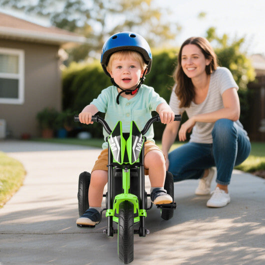 Kids Tricycle 3-Wheel Toddler Bike with Foot Pedals Forward Backward-Green