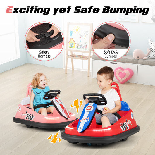 6V kids Ride-on Bumper Car with 360 Spinning and Dual Motors-Green