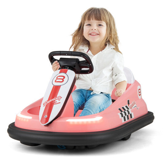 6V kids Ride-on Bumper Car with 360 Spinning and Dual Motors-Green
