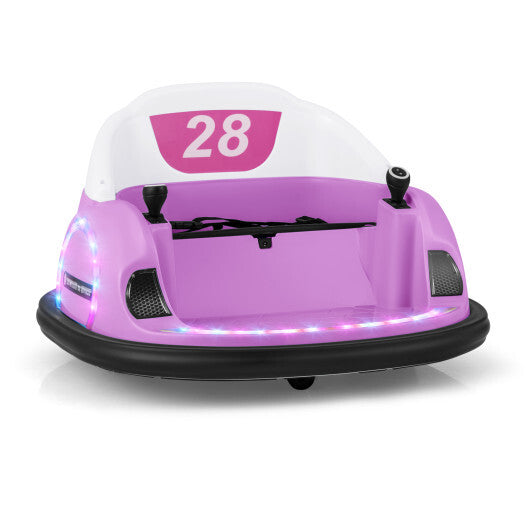 12V 360? Ride on Bumper Car for Toddlers with Remote Control-Light Blue