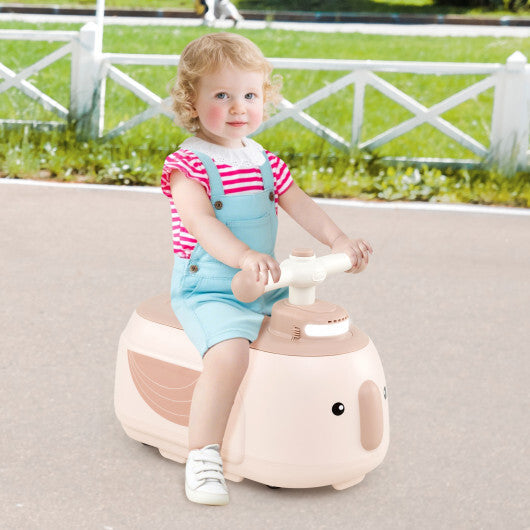 Toddler Ride on Toy with Trailer and Light Music-Blue