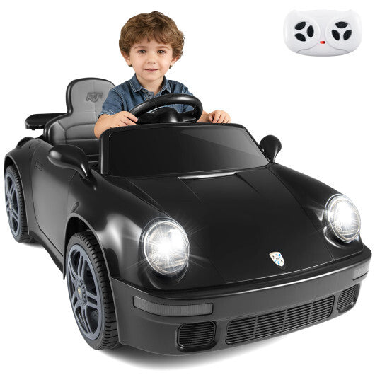 12V Electric Ride On Car Licensed RUF?CTR with Remote Control and Music-Black - Color: Black