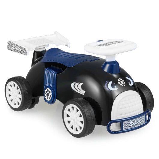 Kids Ride On Car Sliding Toy with Music and Under-Seat Storage-Black & Red