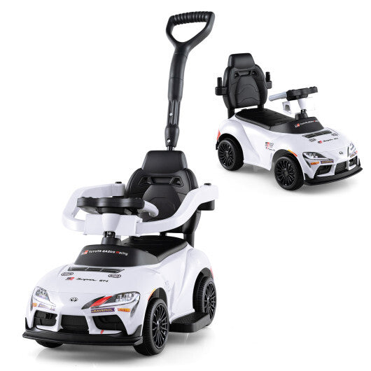 3-in-1 Toyota Licensed Foot-to-Floor Stroller Sliding Walking Toy-Black