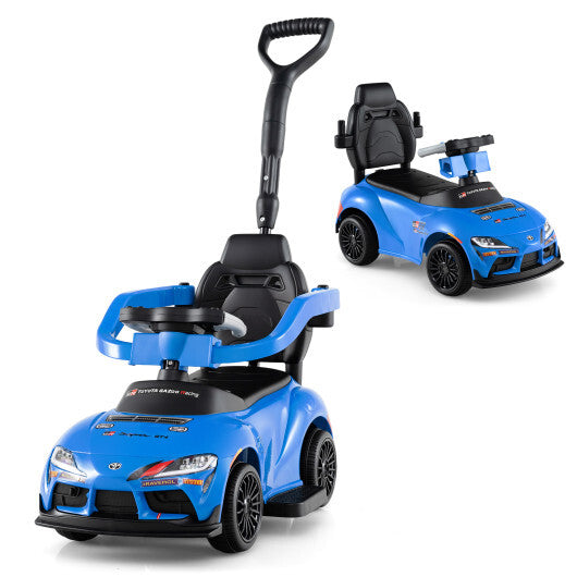 3-in-1 Toyota Licensed Foot-to-Floor Stroller Sliding Walking Toy-Black