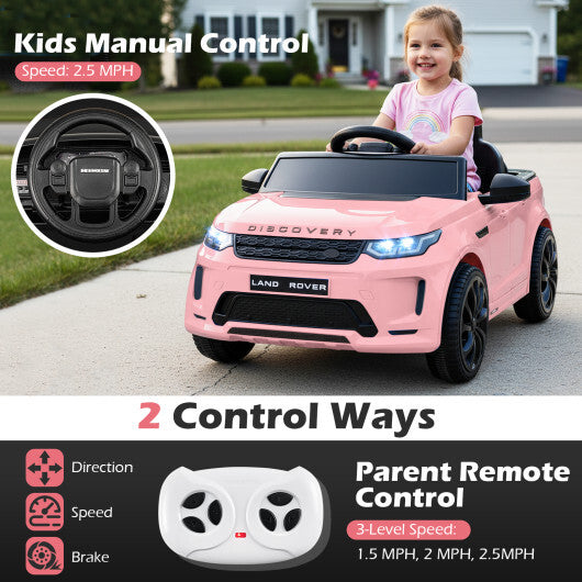 Licensed Land Rover Kids Ride on Car 12V Battery Powered Kids Electric Car-Black