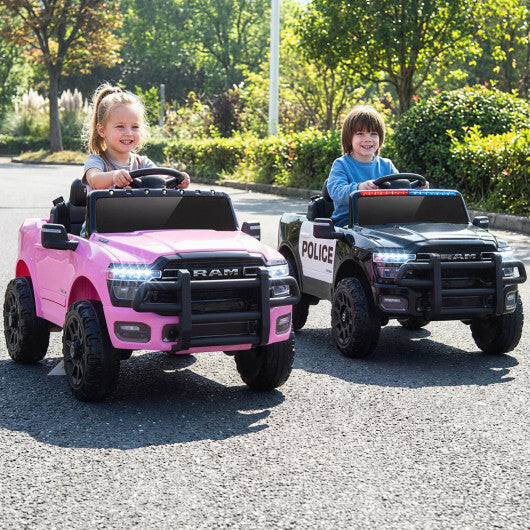 12V Kids Ride On Car Licensed RAM 3500 Electric Vehicle with Remote Control-Pink - Color: Pink