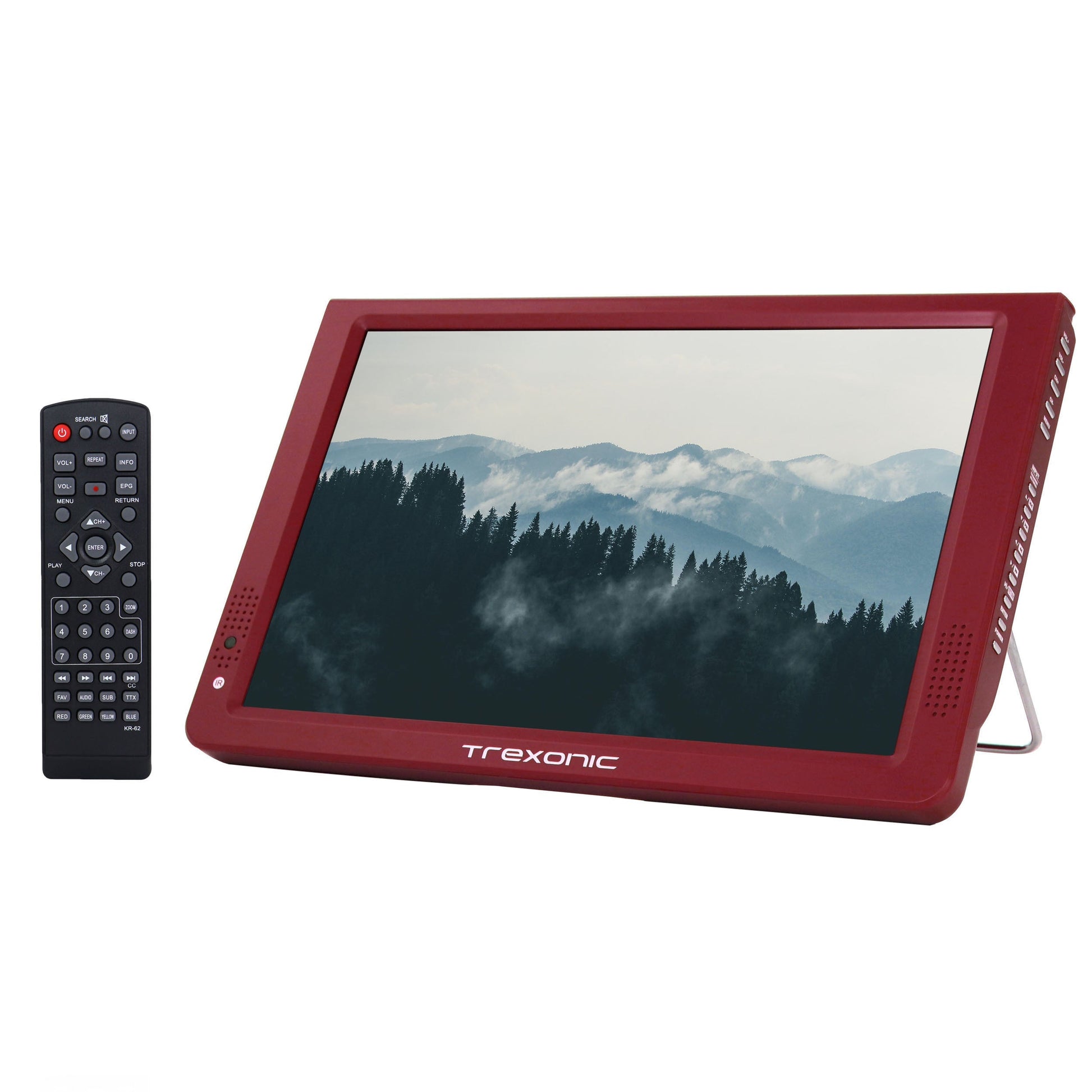 Trexonic Ultra Lightweight Rechargeable Widescreen 12" LED Portable TV with HDMI, SD, MMC, USB, VGA, Headphone Jack, AV Inputs and Output and Built-in Digital Tuner and Detachable Antenna