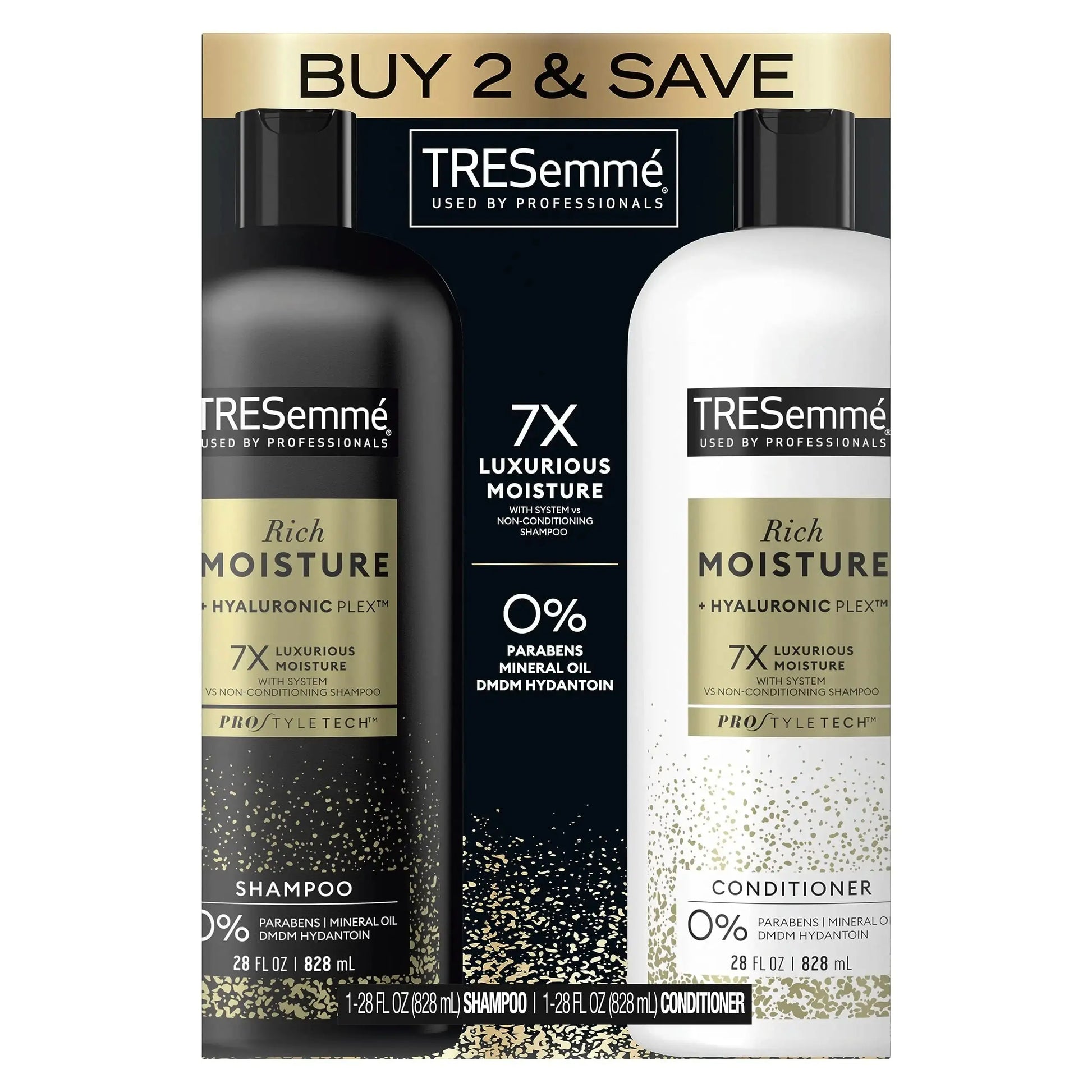 TRESemmé Rich Moisture Shampoo and Conditioner | Anti-Breakage Chemical Free