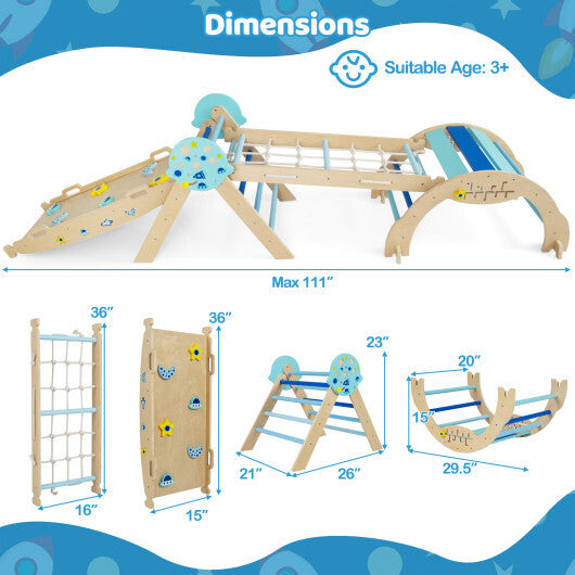 Triangle Set 8-in-1 Foldable Baby Climbing Toys Unicorn Theme