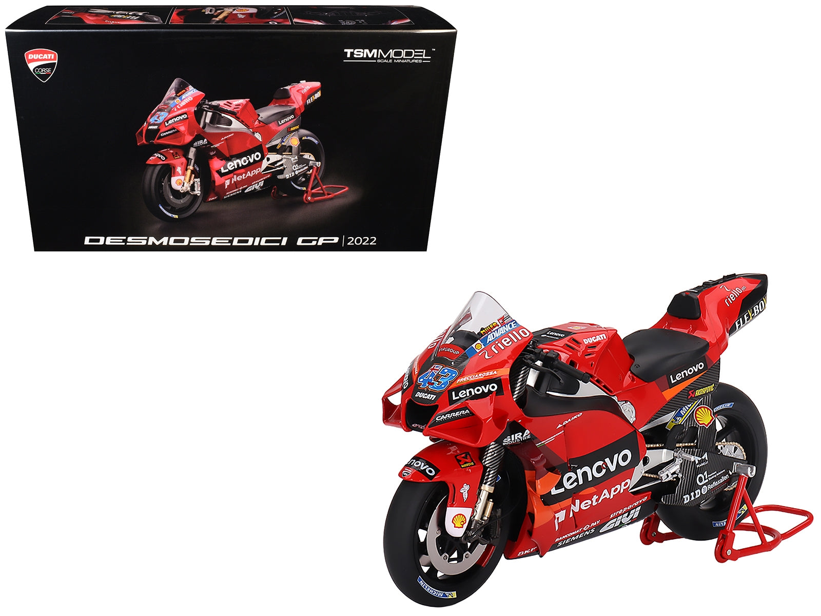 Ducati Desmosedici #43 Jack Miller "Presentation" "MotoGP World Championship" (2022) 1/12 Motorcycle Model by True Scale Miniatures