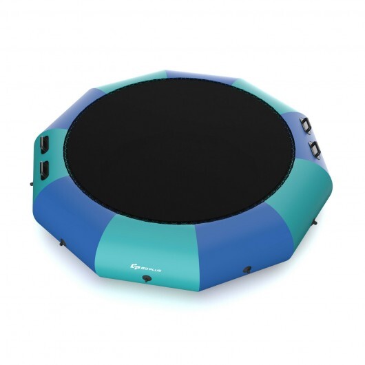 12 Feet Inflatable Splash Padded Water Bouncer Trampoline-Yellow