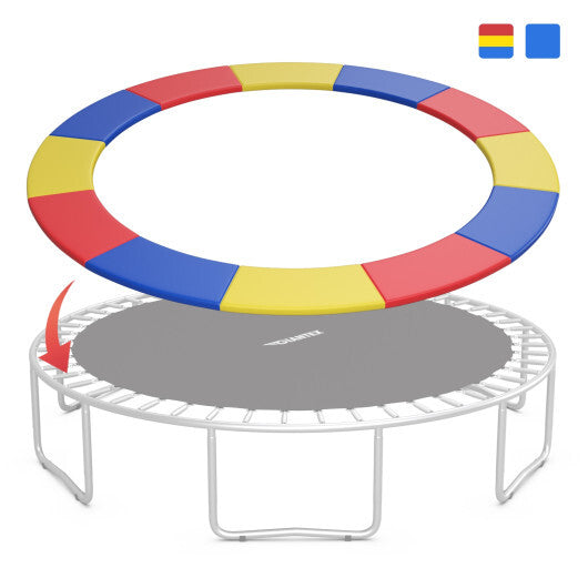 16 Feet Waterproof and Tear-Resistant Universal Trampoline Safety Pad Spring Cover-Blue