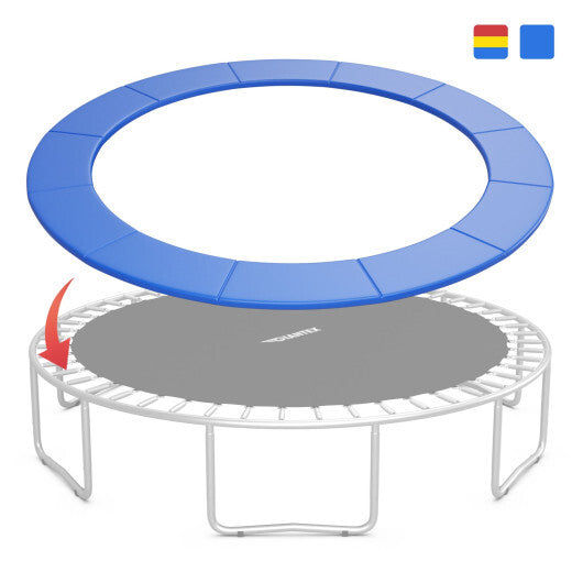 14 Feet Waterproof and Tear-Resistant Universal Trampoline Safety Pad Spring Cover-Multicolor