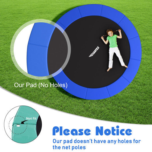 14 Feet Waterproof and Tear-Resistant Universal Trampoline Safety Pad Spring Cover-Multicolor