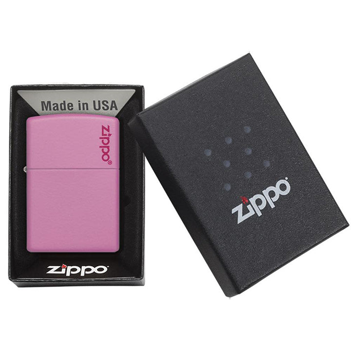 Zippo Windproof Lighter Pink Matte With Zippo Logo