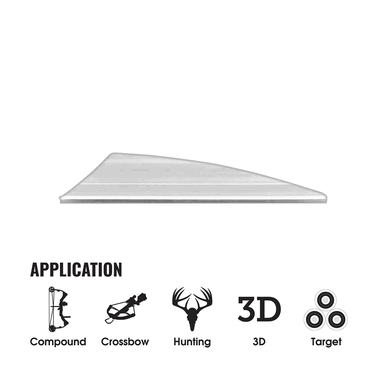 Tac Vanes Driver 2.25” Vane White (100 Pack)