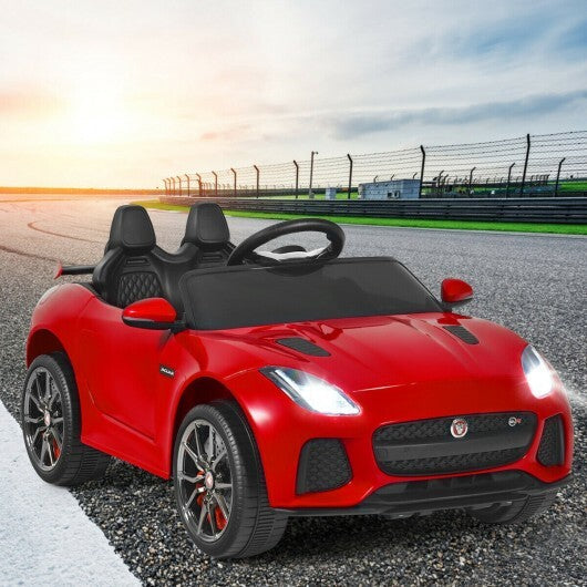 12V Jaguar F-Type SVR Licensed Kids Ride On Car-Pink