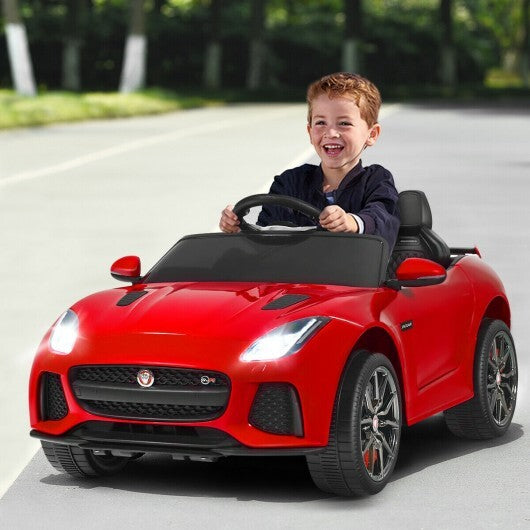 12V Jaguar F-Type SVR Licensed Kids Ride On Car-Pink