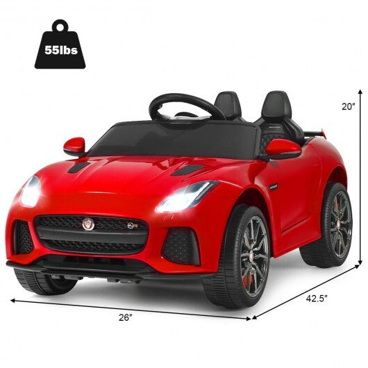 12V Jaguar F-Type SVR Licensed Kids Ride On Car-Pink