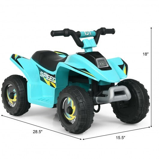 6V Kids Electric ATV 4 Wheels Ride-On Toy -Blue