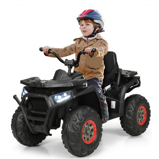 12 V Kids Electric 4-Wheeler ATV Quad with MP3 and LED Lights-Red