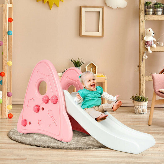 Freestanding Baby Slide Indoor First Play Climber Slide Set for Boys Girls -Gray
