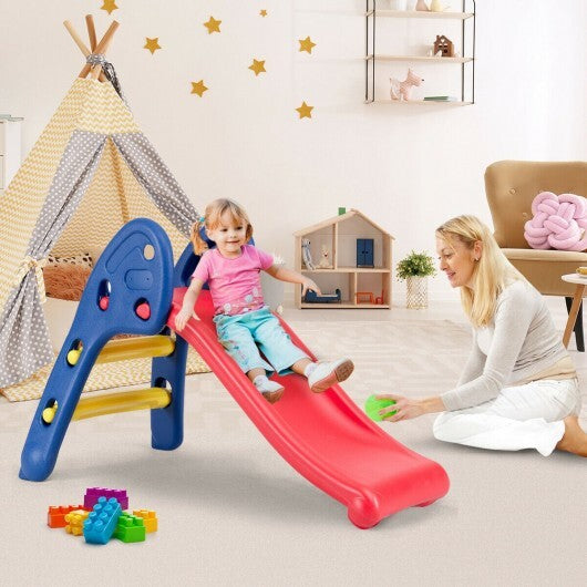 2 Step Children Folding Plastic Slide  - Color: Red
