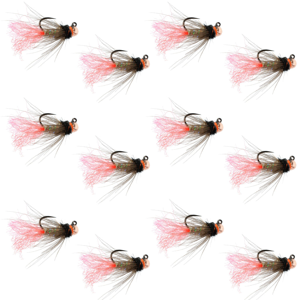 Tungsten Bead Jig Tasmanian Devil Tactical Czech Nymph Euro Nymphing Fly - 1 Dozen Flies Size 14