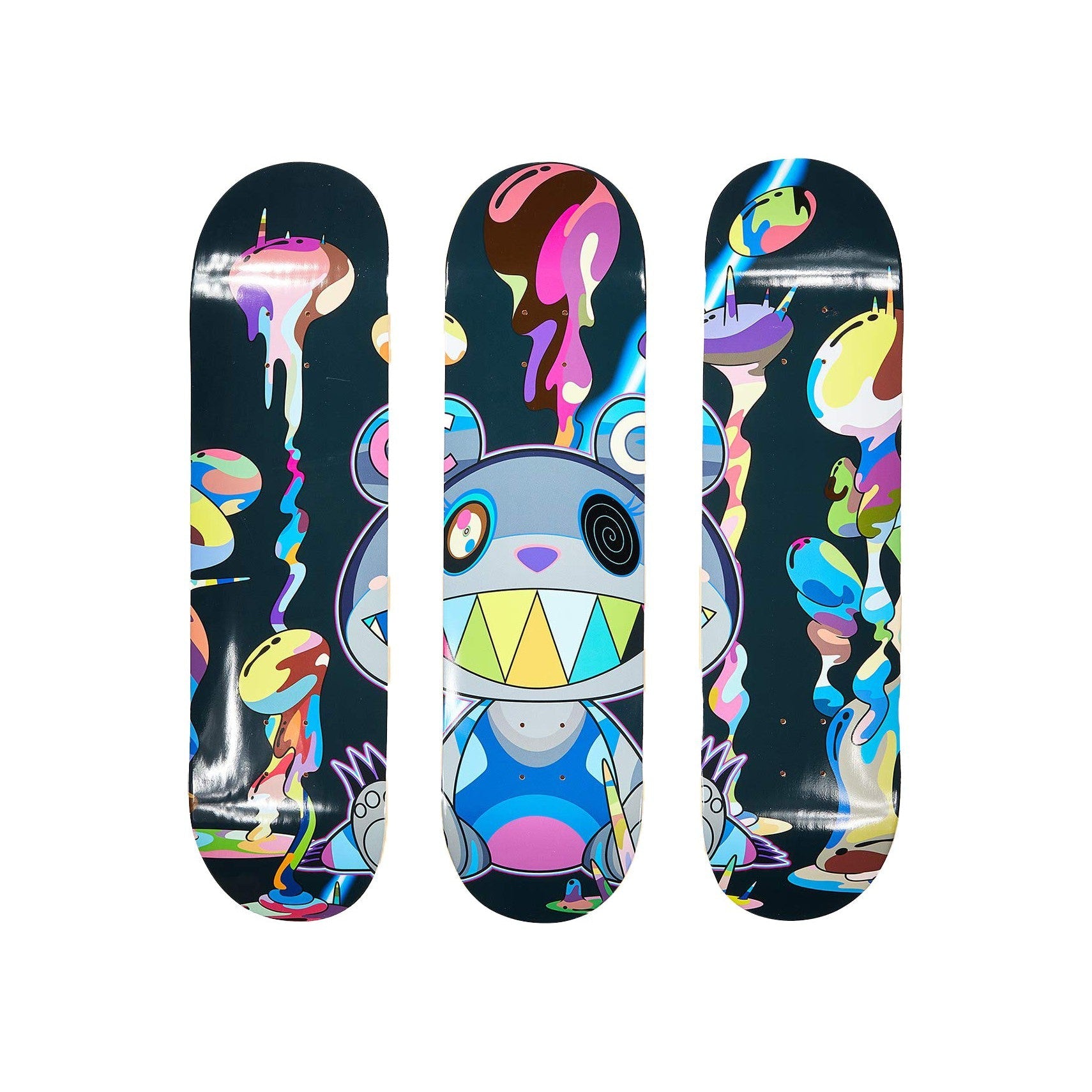 Takashi Murakami x ComplexCon Polluted Skateboard Deck (Set of 3) Multicolor