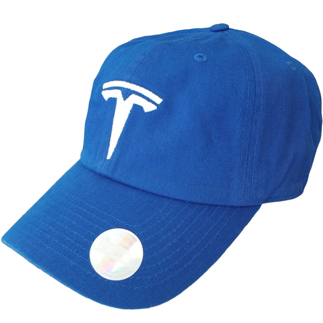 Tesla Logo Embroidered Dad Hat – Premium Cotton Adjustable Cap