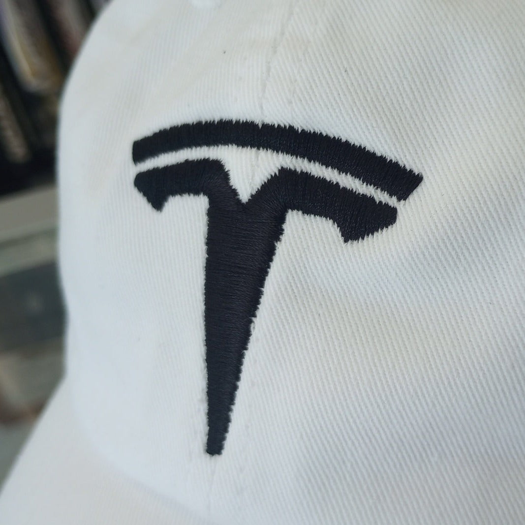 Tesla Logo Embroidered Dad Hat – Premium Cotton Adjustable Cap